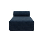 Tumbona Modular - Tela Exterior a Rayas - Blanco y Verde Oscuro