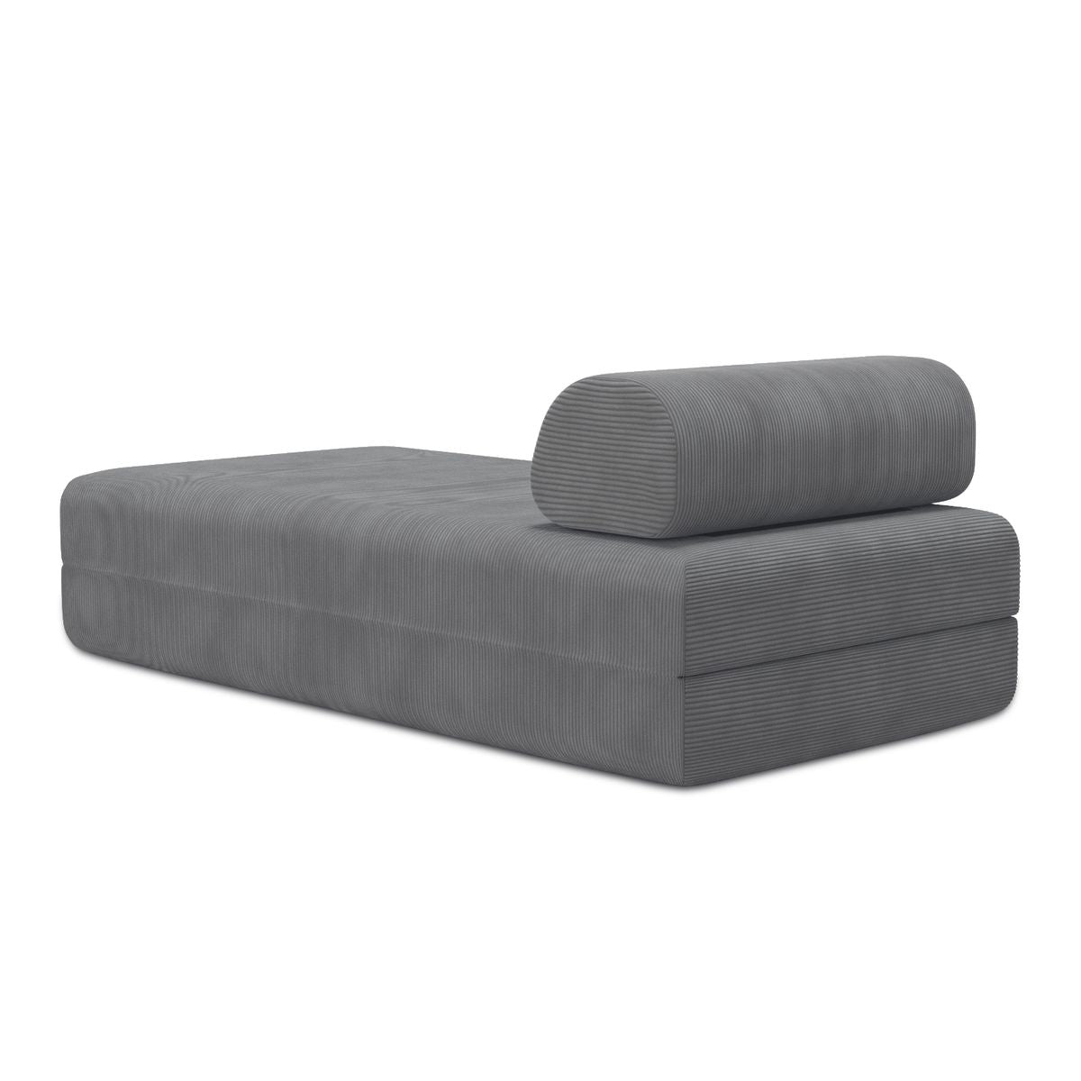 Puf Modular - Tela Exterior a Rayas - Blanco y Azul