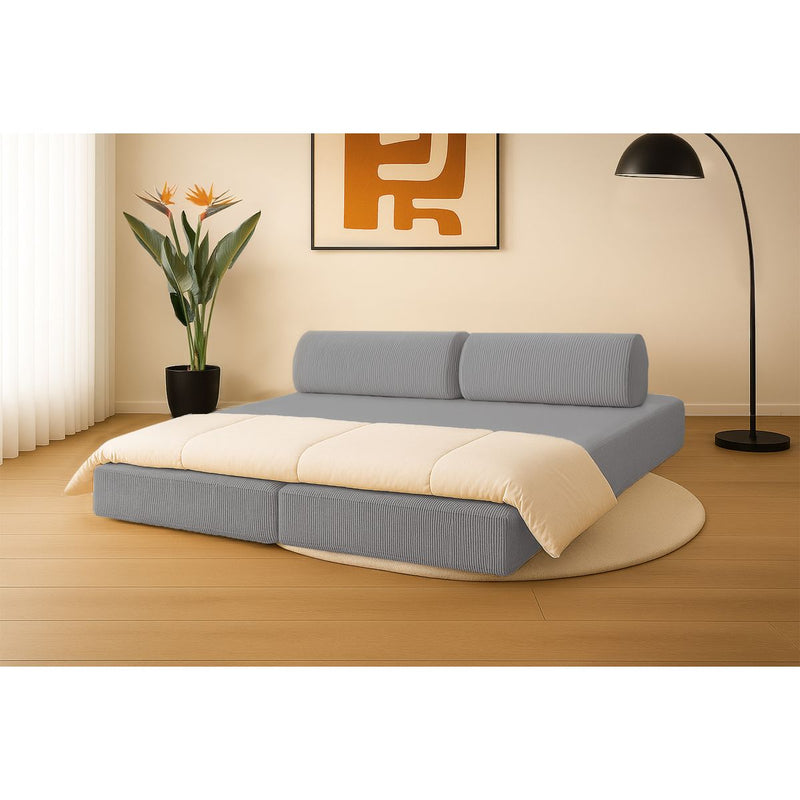 Canapé Droit Lincoln - 3 Places - Velours Côtelé