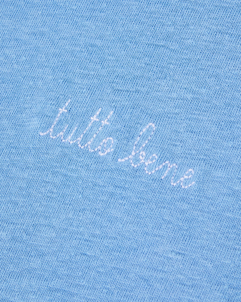 linen villiers t-shirt 'tutto bene'#color_school-blue