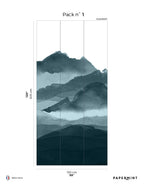 Fresque Line Water - Bleu De Prusse