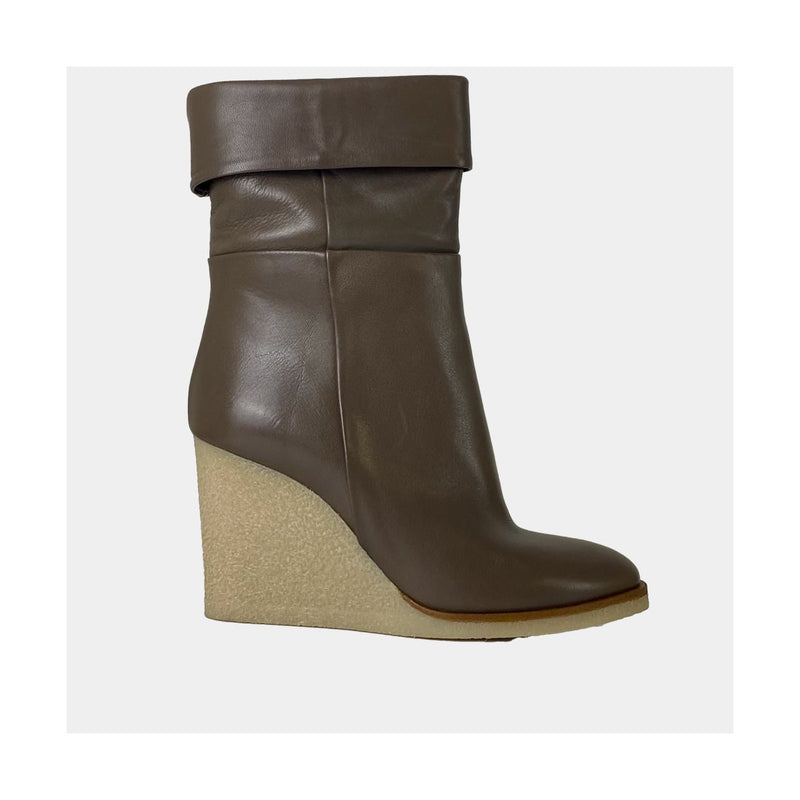 Bottines Compensées Ann Tuil Lisa Loana - Cuir Taupe