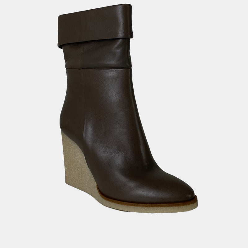 Bottines Compensées Ann Tuil Lisa Loana - Cuir Taupe