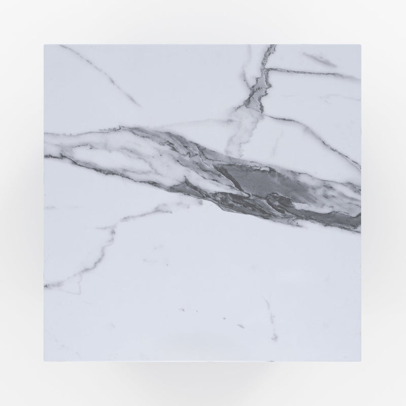 lison table d appoint en marbre blanc carre