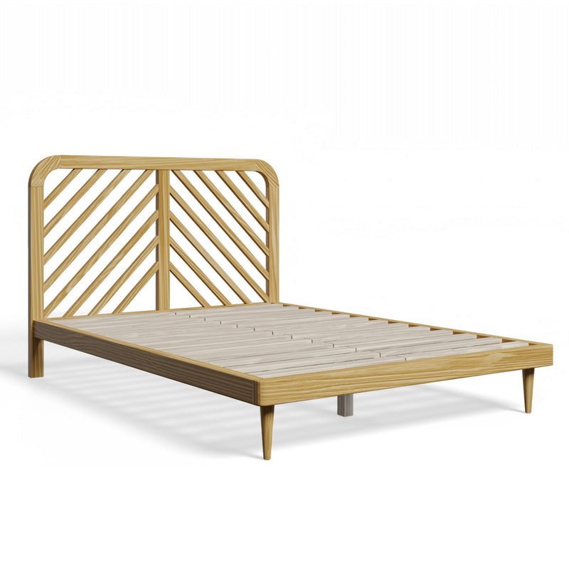 Cama de madera Alba - Acabado pino macizo / roble