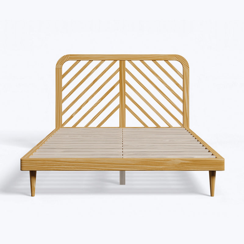 Cama de madera Alba - Acabado pino macizo / roble