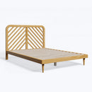 Cama de madera Alba - Acabado pino macizo / roble