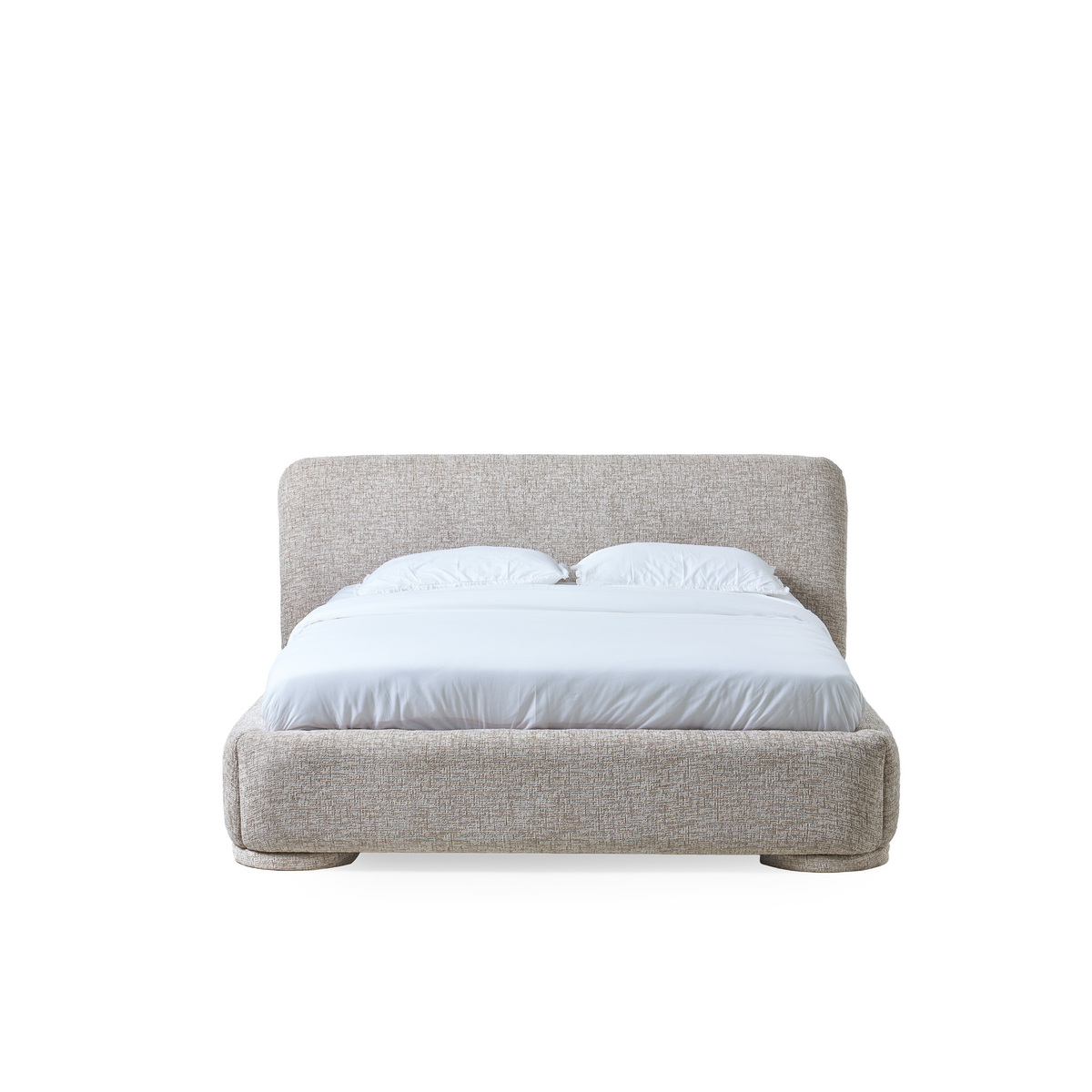 Alia – Polsterbett mit Bettkasten – Melierter Stoff