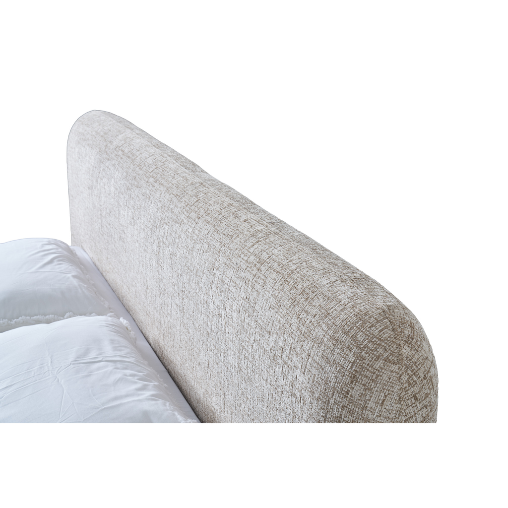 Alia – Polsterbett mit Bettkasten – Melierter Stoff