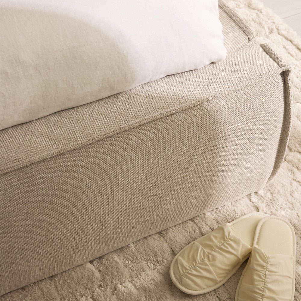 Liberia - Storage Bed - Fabric - Ecru