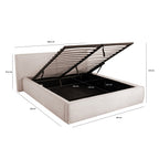 Liberia - Storage Bed - Fabric - Ecru