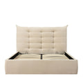 Serenita - Storage Bed - Fabric - Ecru