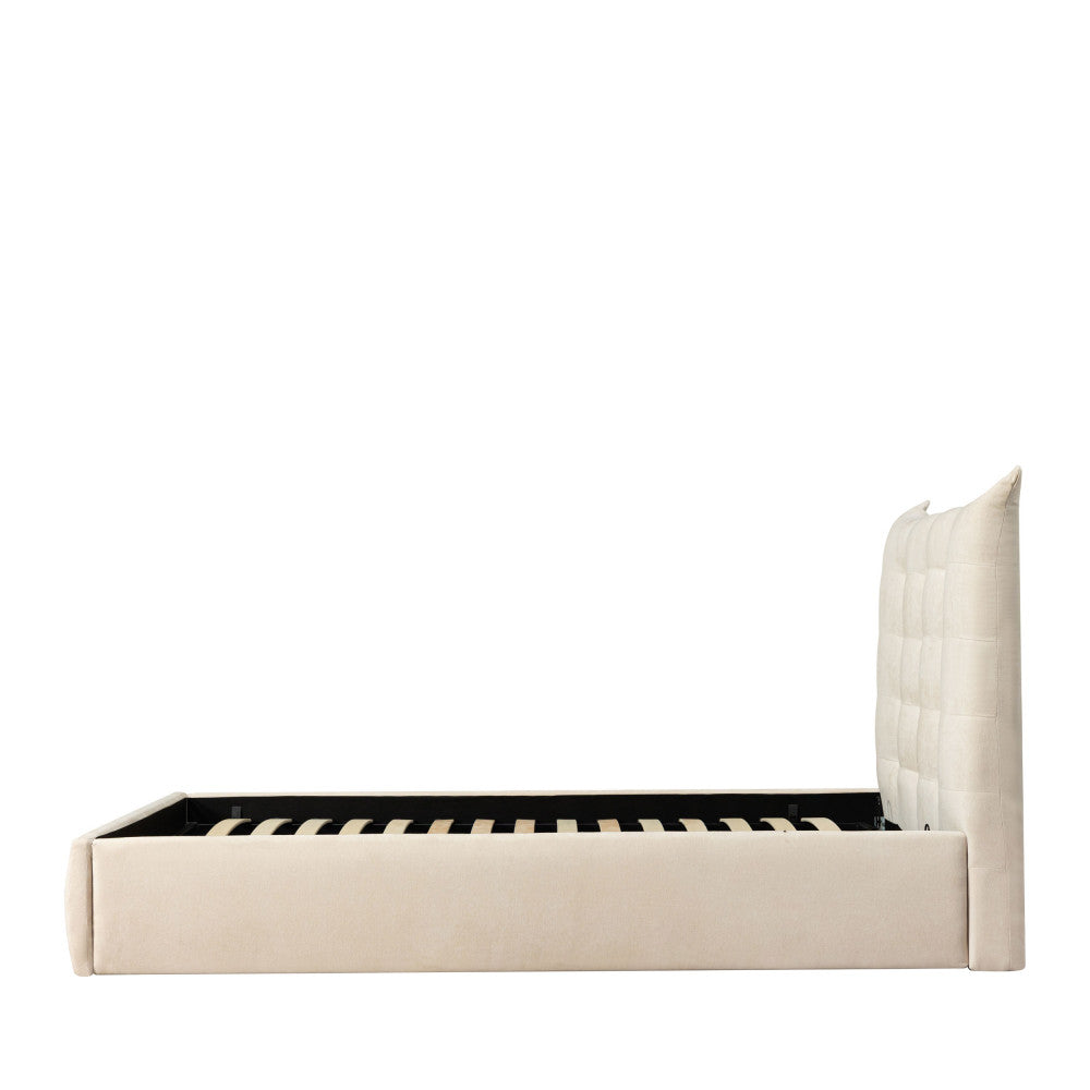 Serenita - Storage Bed - Fabric - Ecru