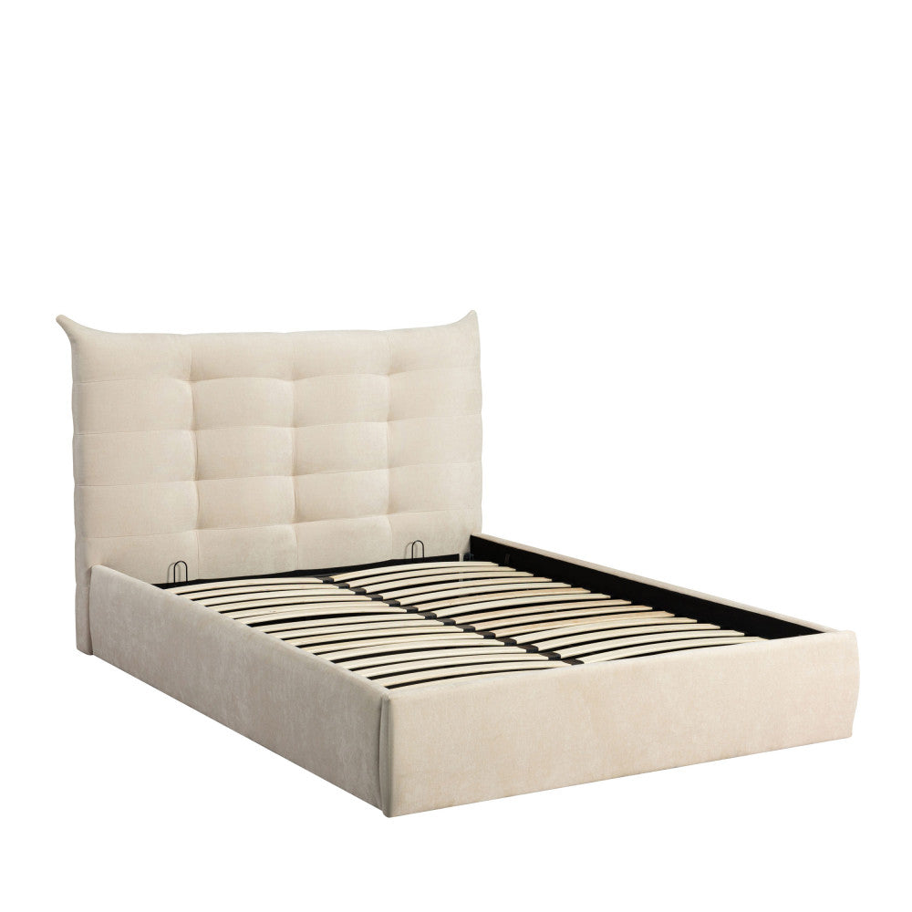 Serenita - Storage Bed - Fabric - Ecru