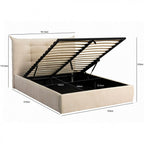Serenita - Storage Bed - Fabric - Ecru