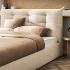 Serenita - Storage Bed - Fabric - Ecru
