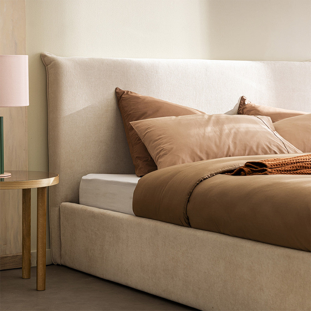 Mac Beth - Storage Bed - Fabric - Ecru