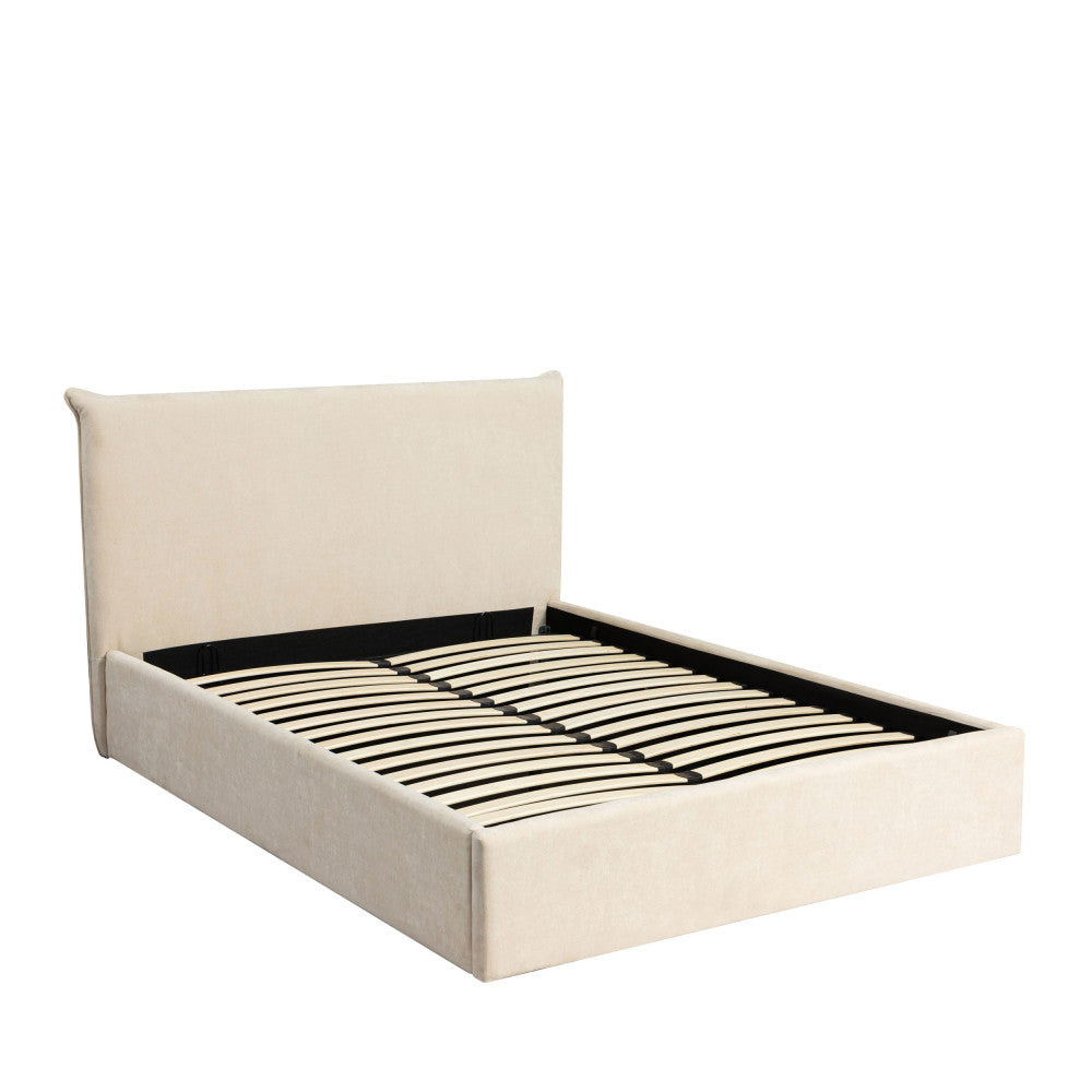 Mac Beth - Storage Bed - Fabric - Ecru
