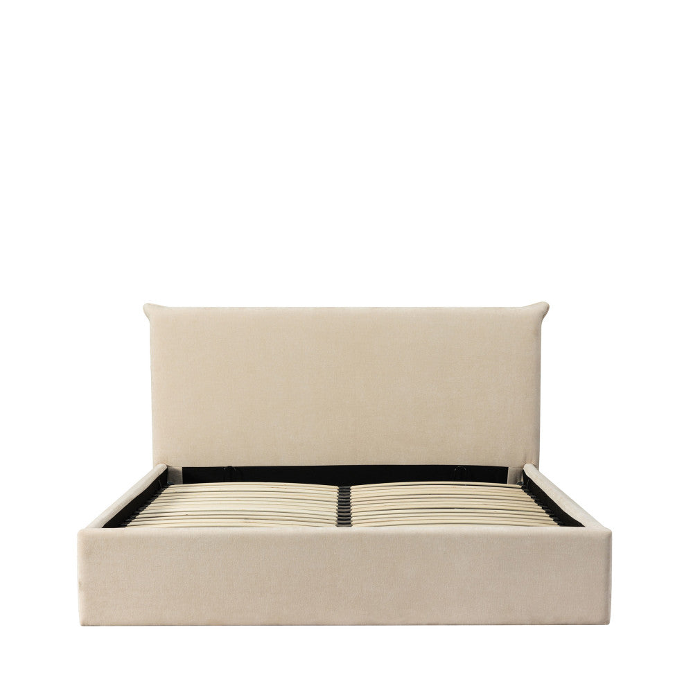 Mac Beth - Storage Bed - Fabric - Ecru