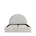 Brie - Ottoman Bed - Fabric with Integrated Storage - Beige