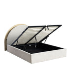 Brie - Ottoman Bed - Fabric with Integrated Storage - Beige
