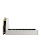 Brie - Ottoman Bed - Fabric with Integrated Storage - Beige