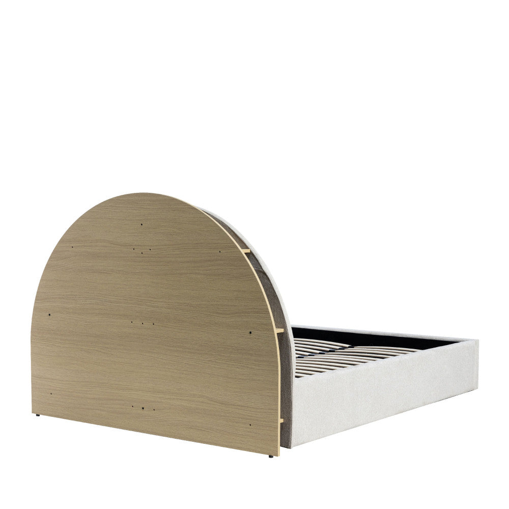 Brie - Ottoman Bed - Fabric with Integrated Storage - Beige