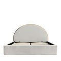 Brie - Ottoman Bed - Fabric with Integrated Storage - Beige