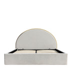 Brie - Ottoman Bed - Fabric with Integrated Storage - Beige