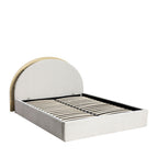 Brie - Ottoman Bed - Fabric with Integrated Storage - Beige