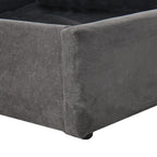 Cama - Storage Bed - Corduroy Velvet - Grey