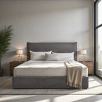 Cama - Storage Bed - Corduroy Velvet - Grey