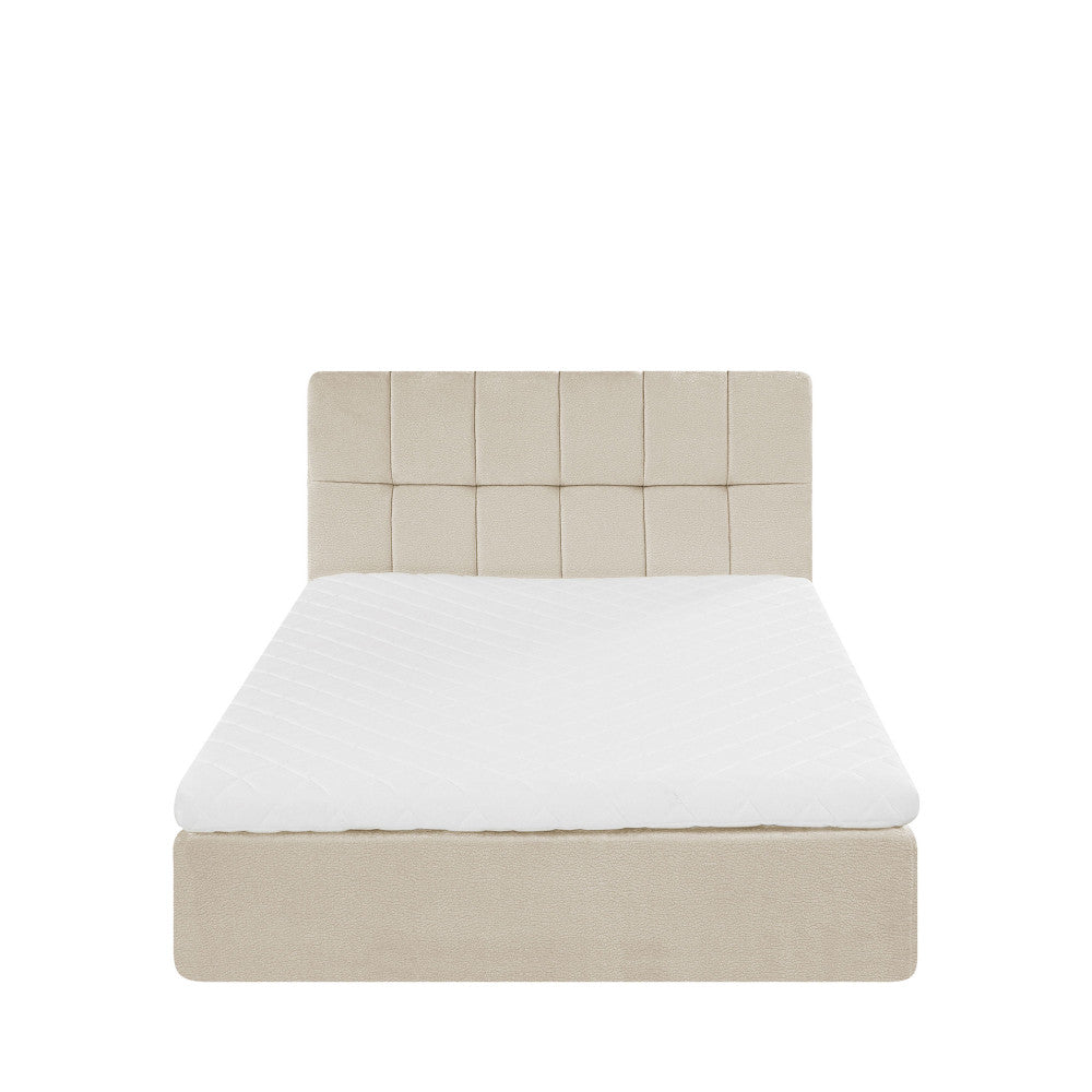 Air Nest - Complete Compressed Boxspring Bed - Fabric - Beige