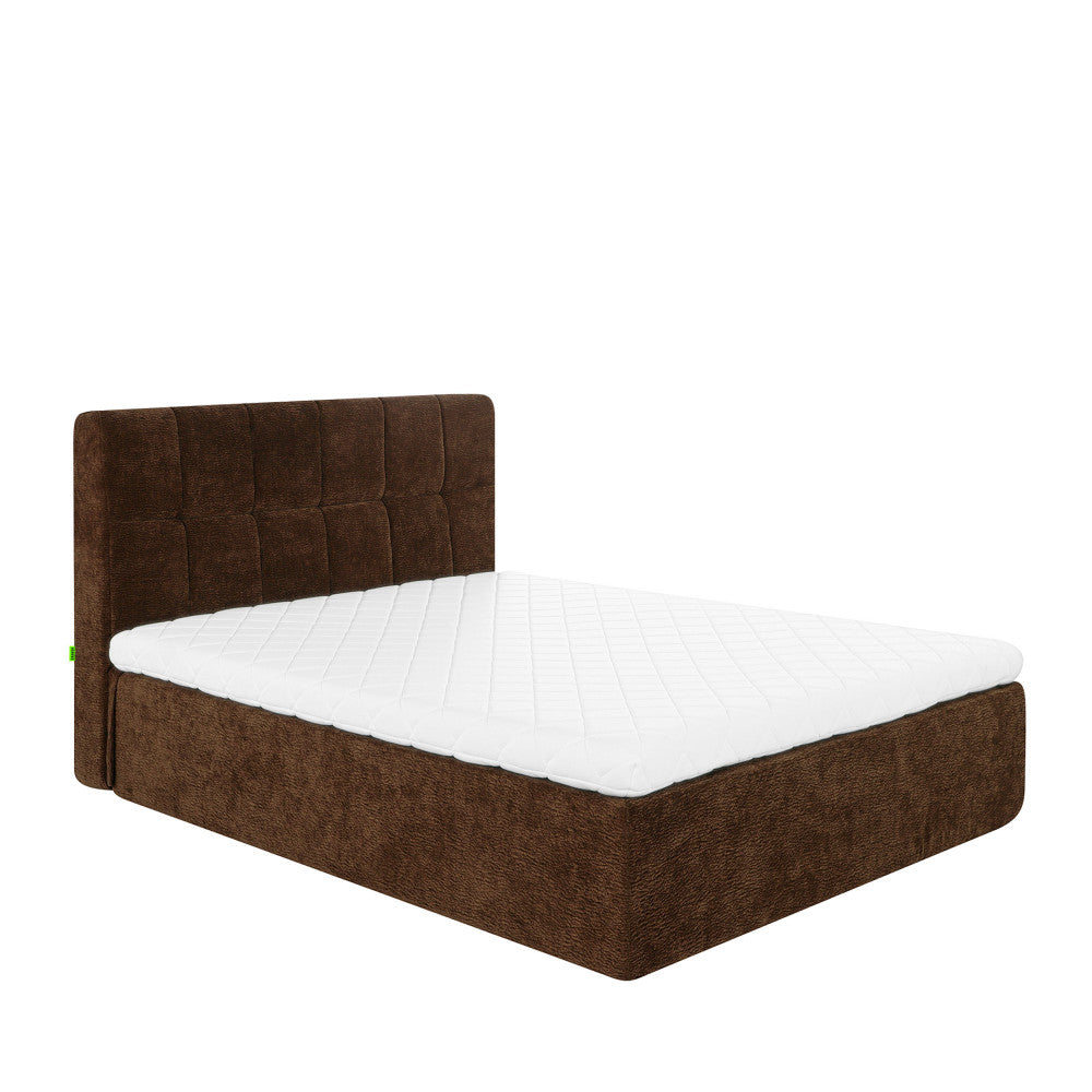 Air Nest - Complete Compressed Boxspring Bed - Fabric - Brown