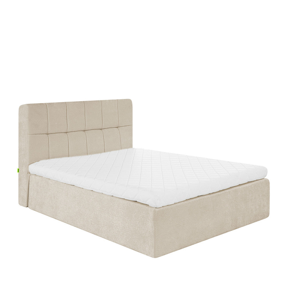Air Nest - Complete Compressed Boxspring Bed - Fabric - Beige