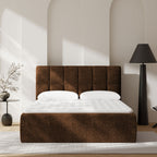 Air Nest - Complete Compressed Boxspring Bed - Fabric - Brown