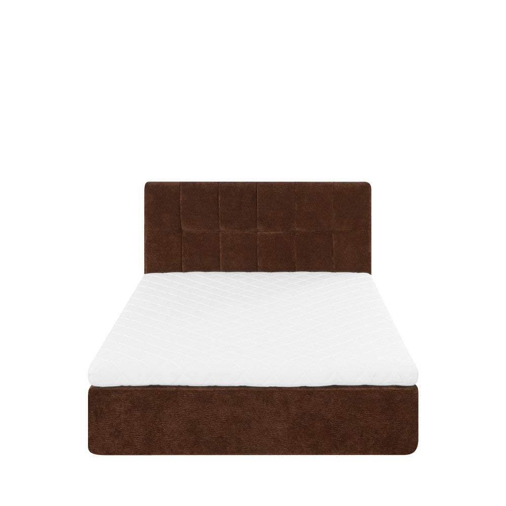 Air Nest - Complete Compressed Boxspring Bed - Fabric - Brown