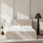 Air Nest - Complete Compressed Boxspring Bed - Fabric - Beige