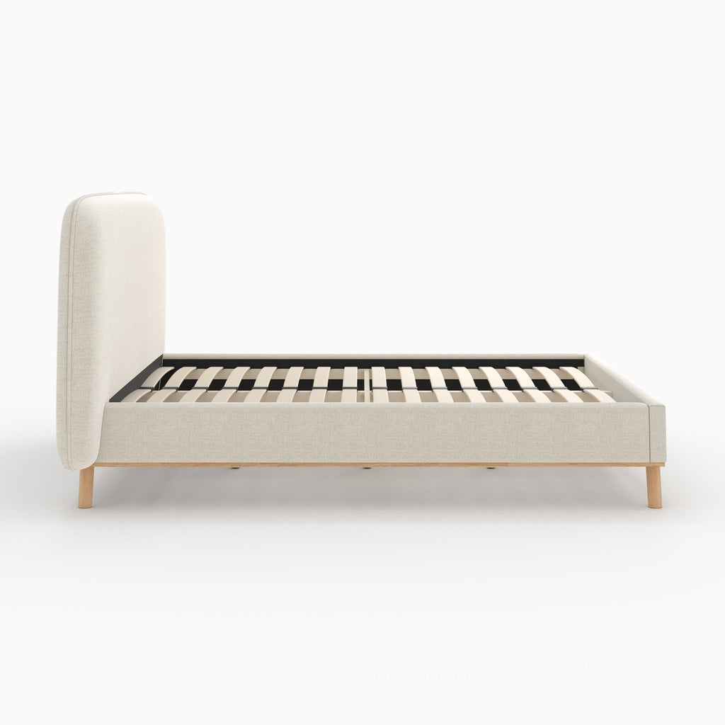 Modjo - Double Bed in Grey/Beige Fabric