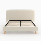 Modjo - Double Bed in Grey/Beige Fabric