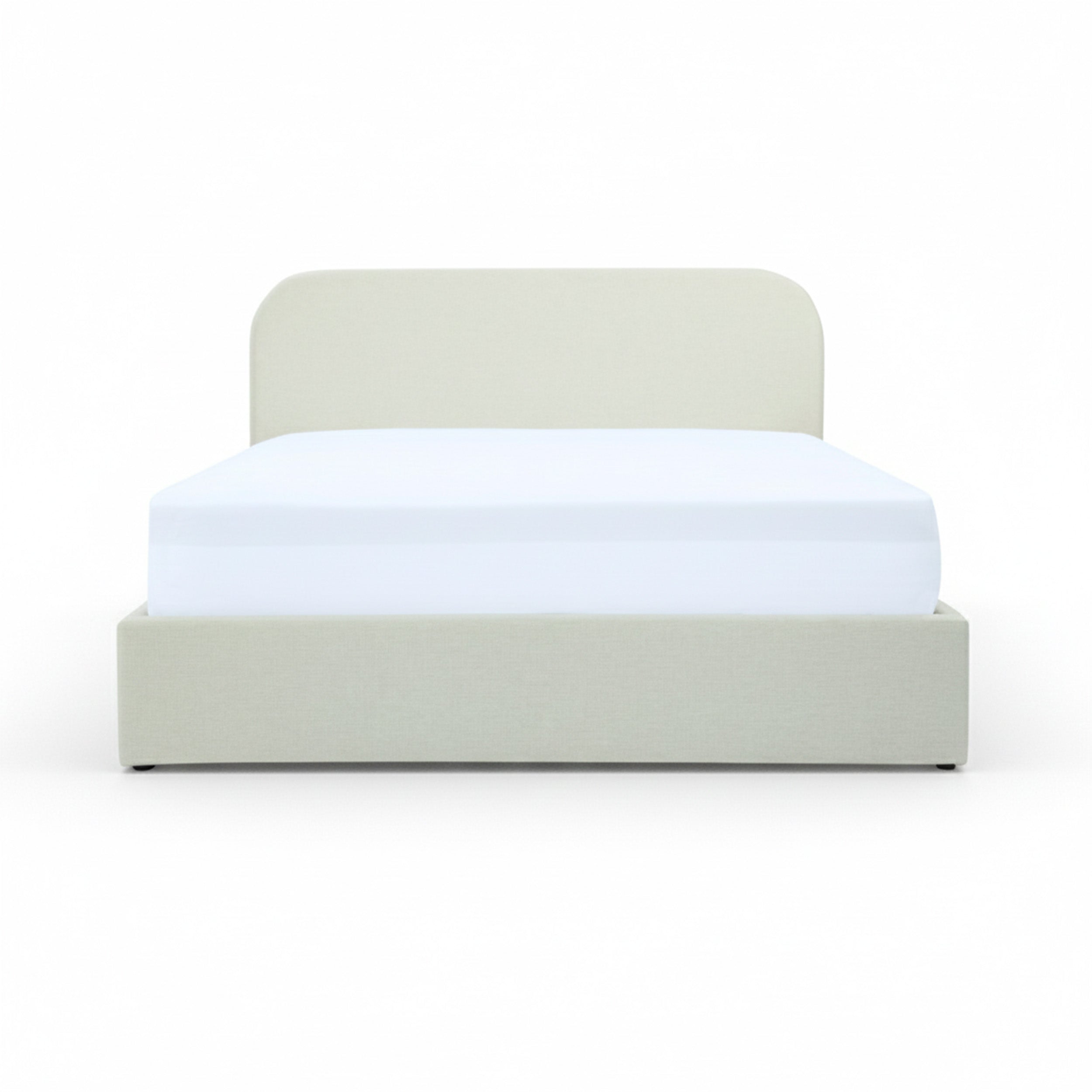 Tilly - Lit Double Avec Coffre En Tissu Gris/Beige