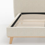 Modjo - Double Bed in Grey/Beige Fabric