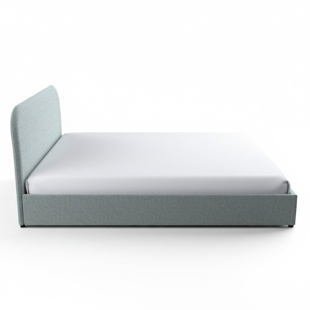 Tilly - Cama Doble Con Baúl De Tela Gris