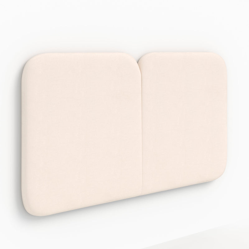 Tête de lit Etna en tissu blanc 160 cm