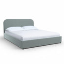 Lit double Tilly avec coffre 160x200 cm en tissu gris