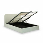 Tilly - Lit Double Avec Coffre En Tissu Gris/Beige