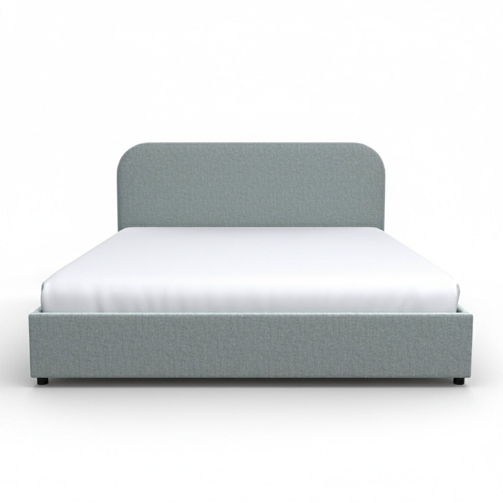 Tilly - Cama Doble Con Baúl De Tela Gris