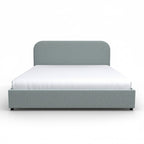 Tilly - Cama Doble Con Baúl De Tela Gris
