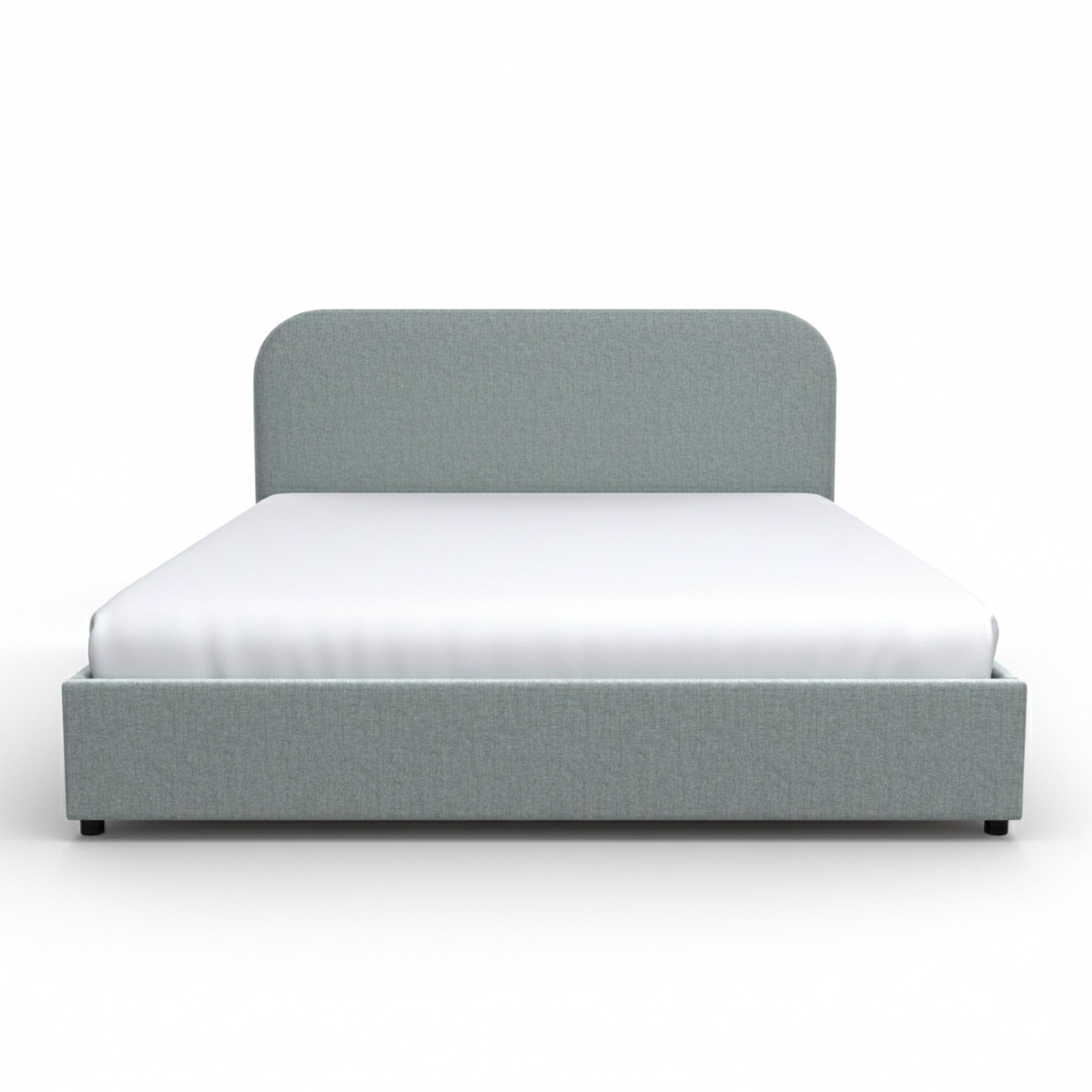Tilly - Cama Doble Con Baúl De Tela Gris