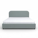 Lit double Tilly avec coffre 160x200 cm en tissu gris